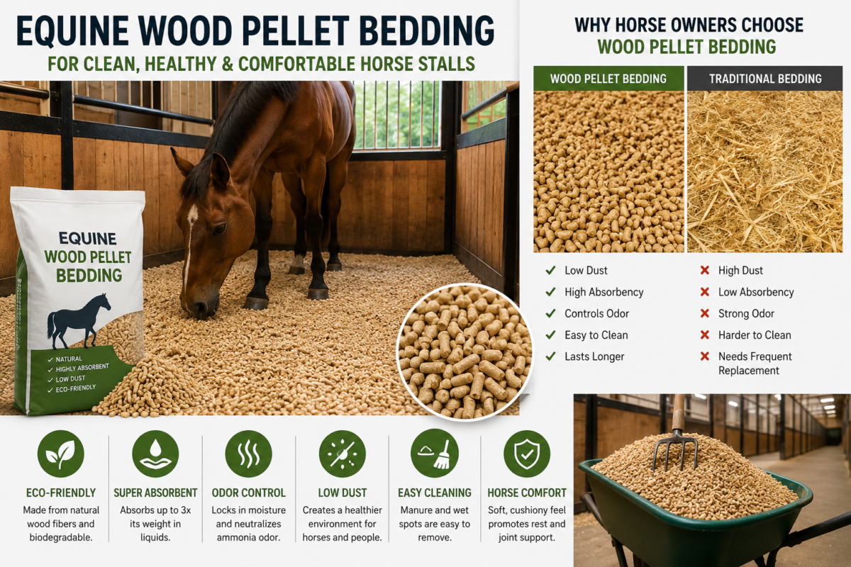 equine wood pellet bedding​